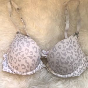 PINK Cheetah Print Pushup Bra
